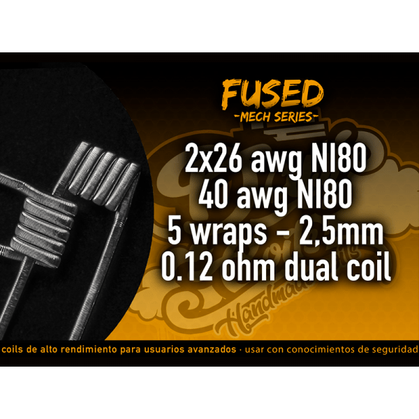 Resistencias Fused Mech 2.5mm/0.12Ω - Dapi Coils