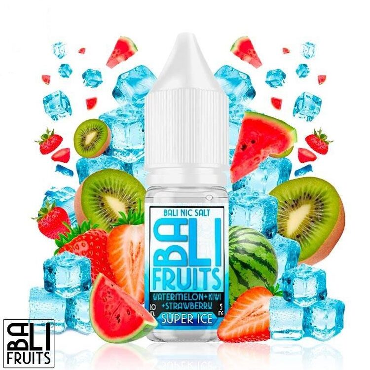 Watermelon Kiwi Strawberry Super Ice Salt 10ml - Bali by Kings Crest
