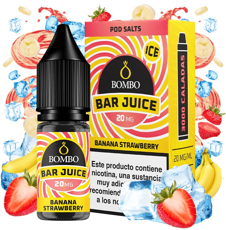 Banana Strawberry Ice Salt 10ml - Bar juice by Bombo