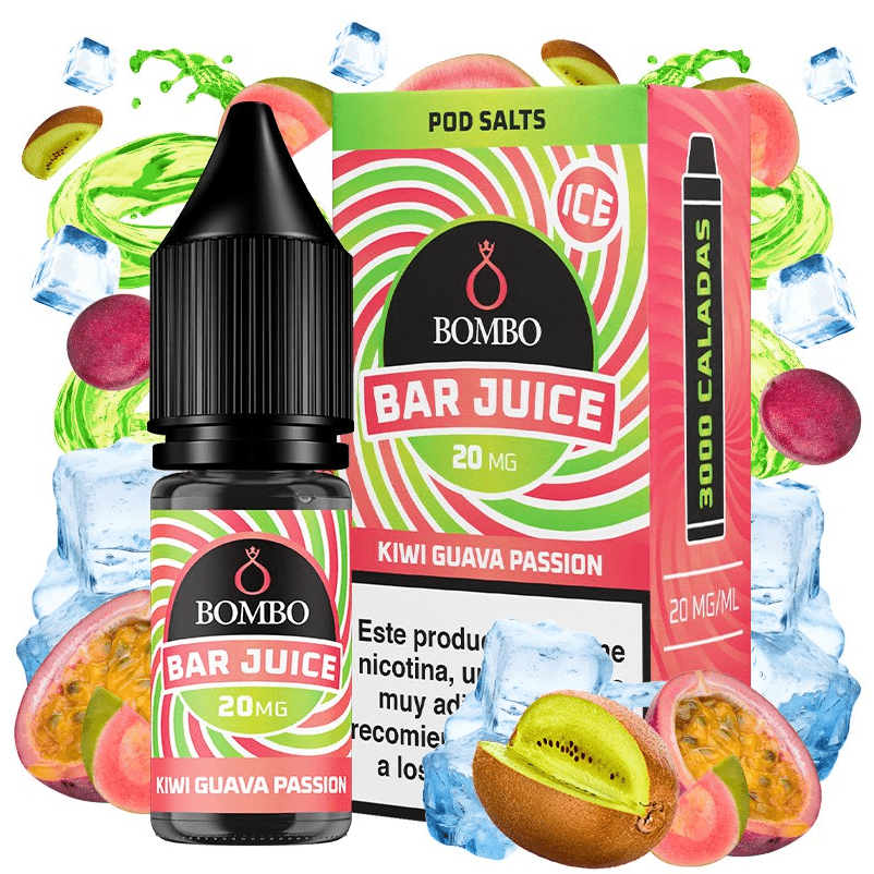Kiwi Guava Passion Ice Salt - Bar juice by Bombo
