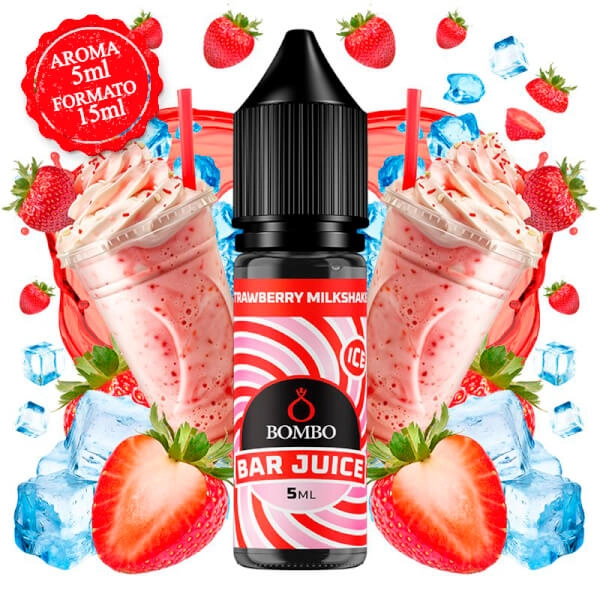 Strawberry Milkshake Ice Aroma 5ml (Longfill) - Bombo Bar Juice