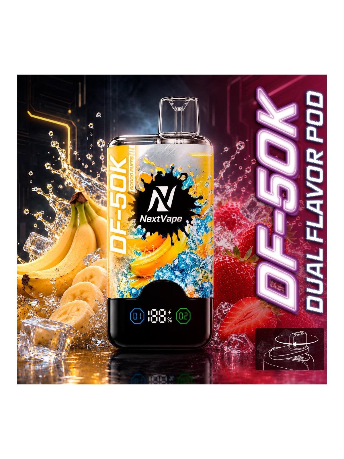 Pod Desechable DF-50K Strawberry Ice & Banana Ice 50.000Puffs/0mg - NextVape