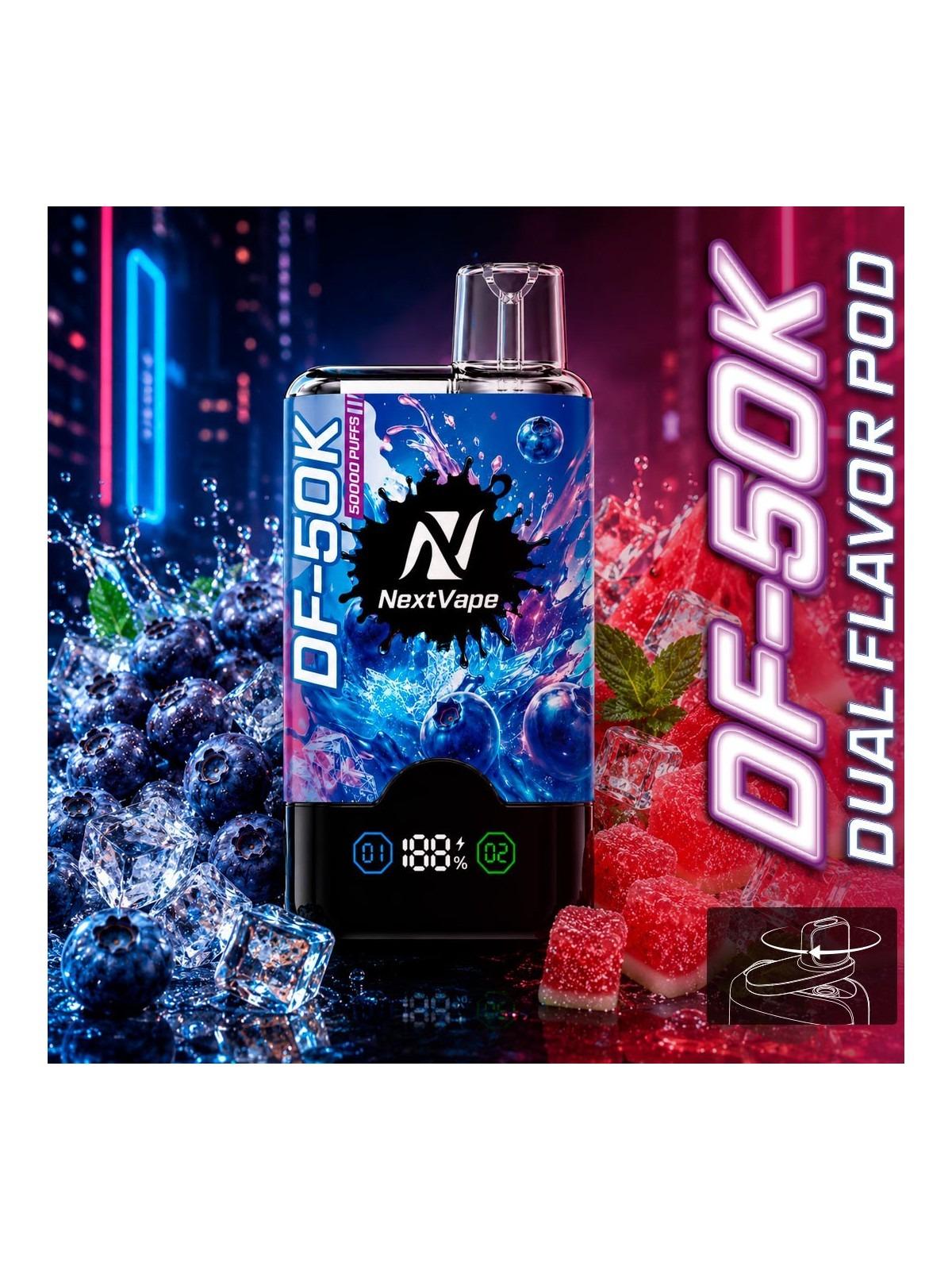 Pod Desechable DF-50K Watermelon Candy & Blueberry Ice 50.000Puffs/0mg - NextVape